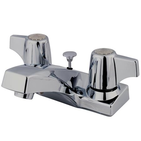 FURNORAMA Two Handle 4 in. Centerset Lavatory Faucet with Brass Pop-up FU910662